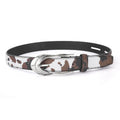 Blavique Leopard Print PU Leather Belt