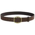 Blavique Brown PU Leather Belt with Metal Buckle